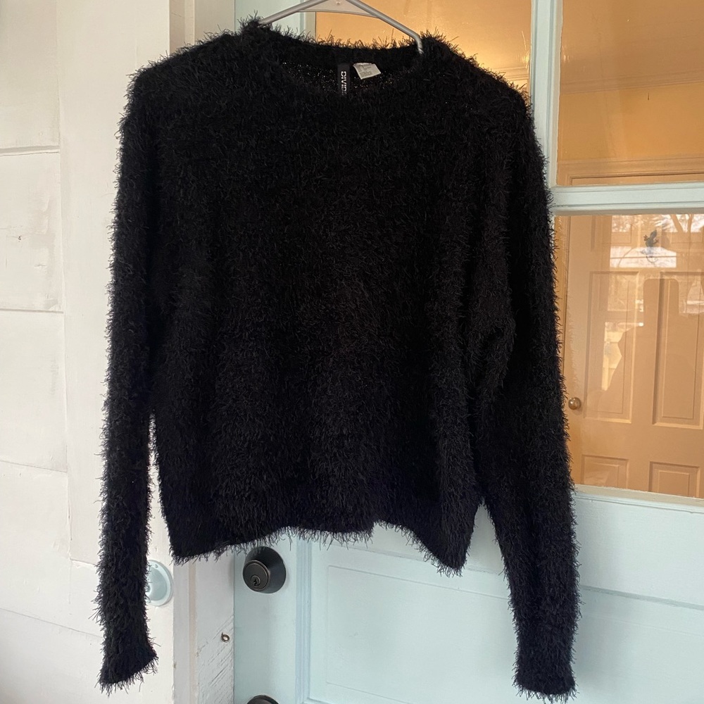 Fuzzy Black Sweater